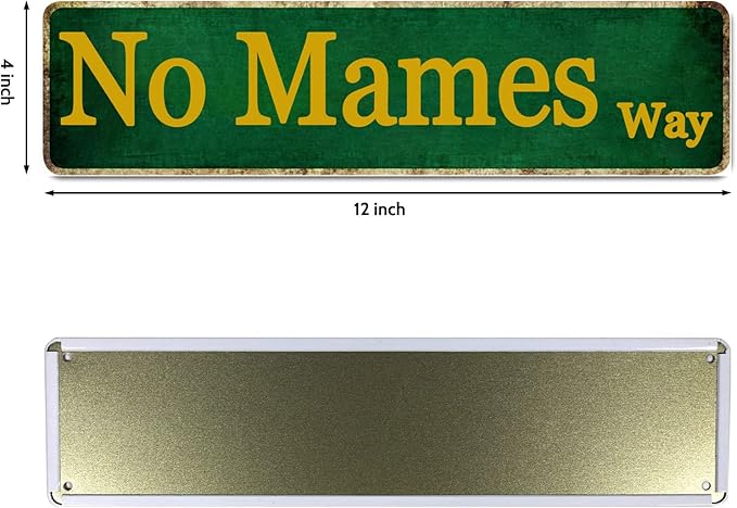 Funny Man Cave Sign Mancave Decor For Men Mexican Gifts For Mens Man Cave Decor No Mames Way Road Street Tin Signs Room Accessories For Men Mexican House Wall Art 4x16 Inch