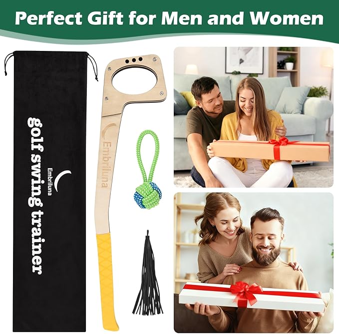 Golf Swing Trainer, Golf Swing Training Aid For Right & Left-Handed Golfers – Ideal For Beginners, Indoor & Outdoor Practice, Improved Swing Plane,Rhythm, Flexibility, Balance, Tempo, And Strength