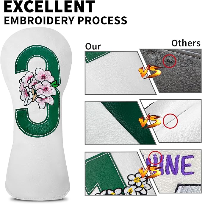 Premium Golf Club Head Cover - Fits Most Clubs, Heavy-Duty Construction, Protects Against Scratches and Damage, Specifically Designed for Hybrid and Fairway Woods.