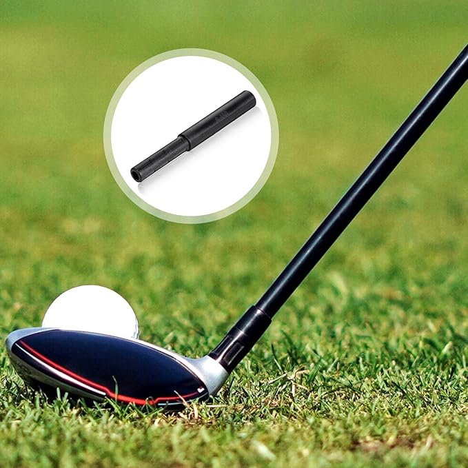 2PCS Graphite Golf Club Extension, Carbon Fiber Golf Shaft Extender, 5in Length, 0.6in Diameter, Black