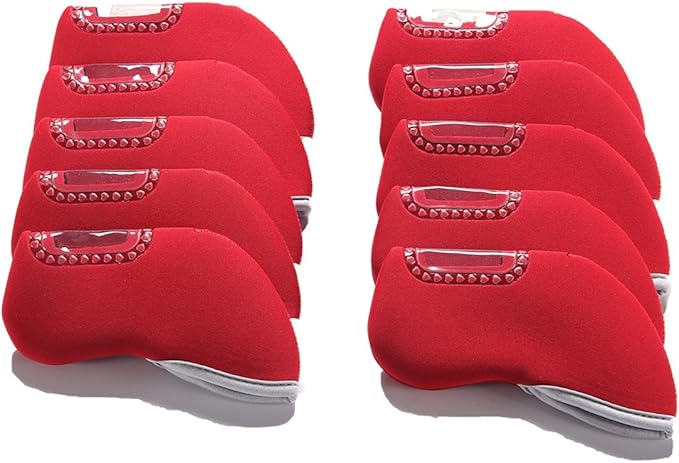 Sword &Shield sports 10pcs Neoprene Golf Iron Club Covers See Through Window Head Cover