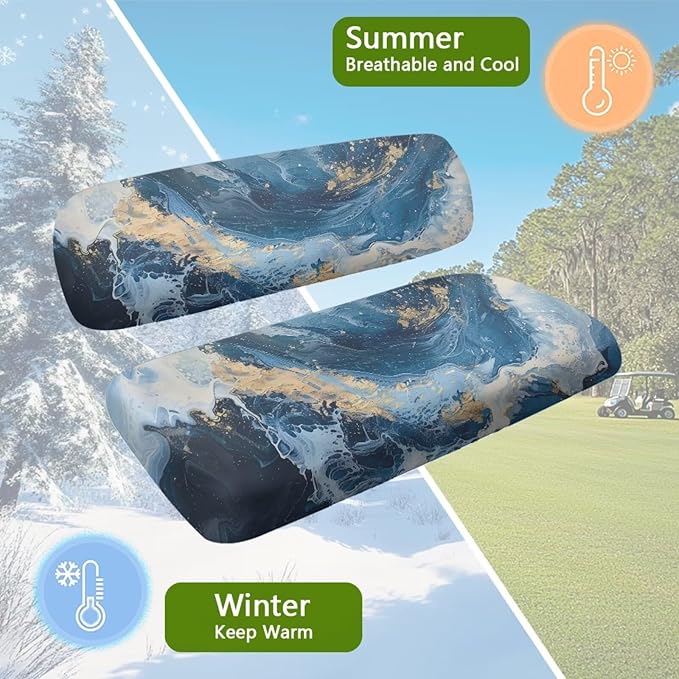 Fashion Print Golf Cart Seat Covers 2 Passenger Golf Cart Backrest Cover Golf Cart Seat Towel Gift for Friends