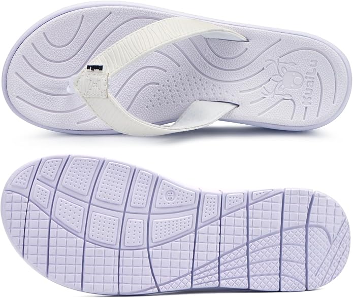 KuaiLu Comfortable Flip Flops for Women with Arch Support Summer Beach Walking Thong Sandals Slip On Indoor Outdoor