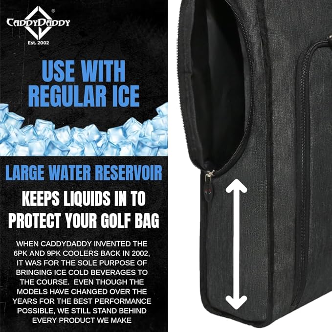 Caddydaddy Golf Bag Cooler - Gifts for Golfers, Essential Golf Accessories for Men, Premium Golf Gifts, Ideal for Keeping Drinks Cold, Versatile Picnic Chiller Cooler for On-The-Go Convenience
