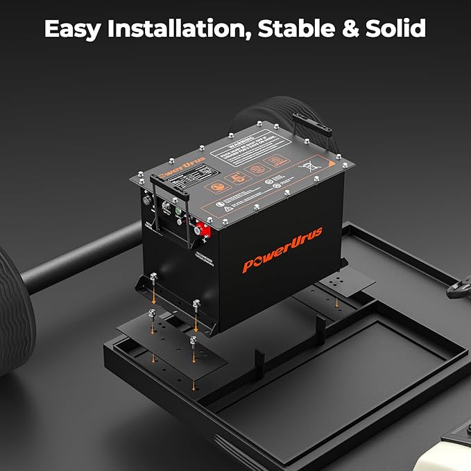 48V 100Ah Lithium Golf Cart Battery, 48V 100Ah LiFePO4 Battery, Built-in Max 300A BMS, with LCD Monitor & Mobile APP & 48V 15A Lithium Battery Charger, 4000+ Cycles, Perfect for Golf Carts
