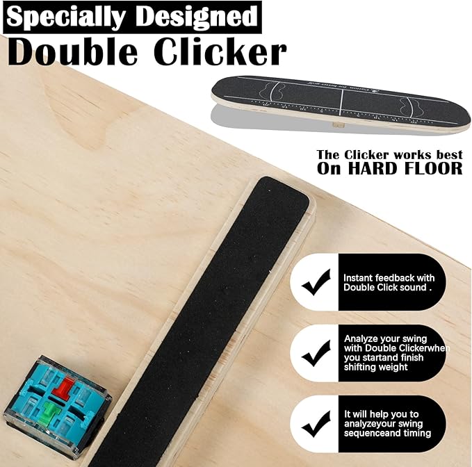 Golf Balance Board Swing Training Aid to Shift Weight Increase Consistency Trainer Gravity Transfer Golf Swing Plate Training Equipment - Strength for Chipping Hitting