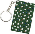 Astronaut Playing Golf Keychains Rectangular Acrylic Keychain Daily Key Ring Car Key Fob Holder 2X3 Inch