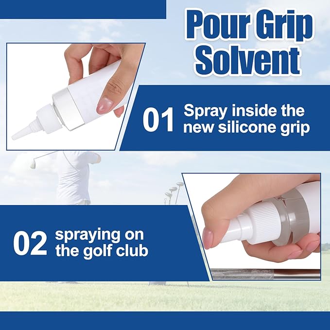 19 Total Pack Golf Grip Kit for Regripping Golf Clubs, include Portable Table 360 Swivel Vise with Rubber Clamp, Grip Removal Tool, 13 pcs Tapes Strips, Solvent Tapes, Gloves for DIY Pro Club Repair