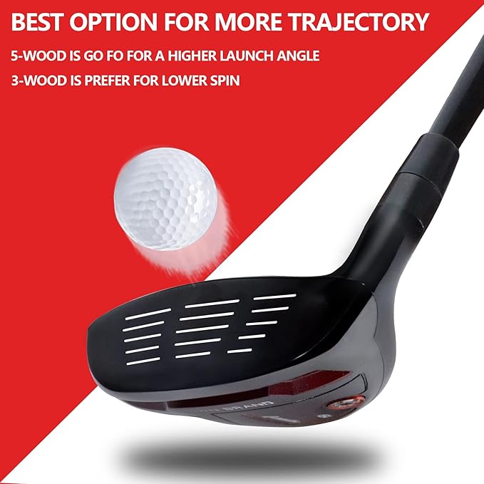 Golf Fairway Wood, 3/5 Wood with Graphite Shafts for Man's, Golf Club with Premium Regular and Stiff Flex Shaft, Right Handed