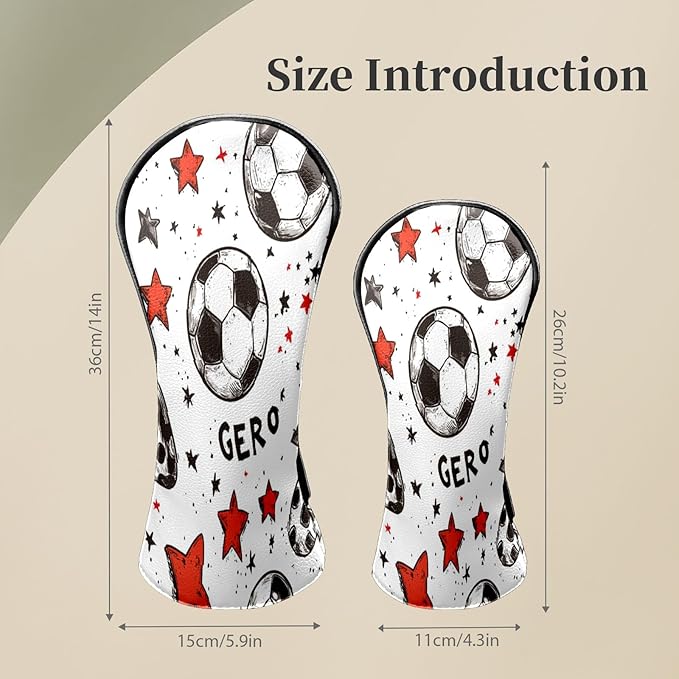 Premium Leather Golf Club Headcovers,Orange Cat Fits Driver Hybrid Fairway 3/5 Wood,with Scratch-Resistant Lining, Gift for Men and Women