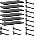 Wood Slatwall Shelves, Slat Wall Shelf Slatwall Acccessory for Garage, Home Improvement, Retail Display (6, 16''x8'')