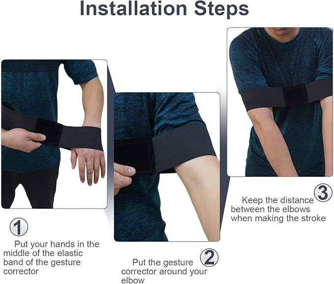 Amy Sport Golf Swing Training Aid Wrist Hinge Adjustable Arm Band with Hanger Smartball Connection Band for Correction, Men Women Ball Between Arms Practice Tool