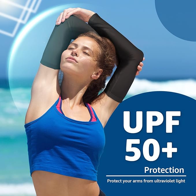 YESLIFE UV Sun Protection Arm Sleeves for Men & Women, UPF 50 Cooling Sports Sleeve