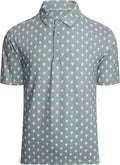 Esabel.C Golf Shirts for Men Dry Fit Performance Short Sleeve Print Moisture Wicking Collared Shirt