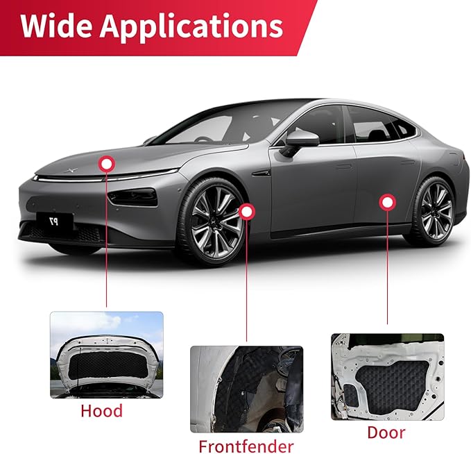 20mm Thick self-Adhesive Sound Acoustic Panels Wave Foam Proof Padding Soundproofing Eggcrate Design Car Heatproof Noise Deadener Mat for Studio, Walls, Doors, 33"x13" 3sqft