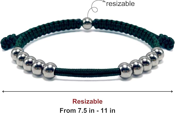 LAMIBEE Golf Stainless Steel 10 Beads Score Counter Bracelet, Golf Stroke Count Bracelet, Resizable and Easy to Adjust Golf Round Scoring Tracker, Durable and Stylish Golf Accessory