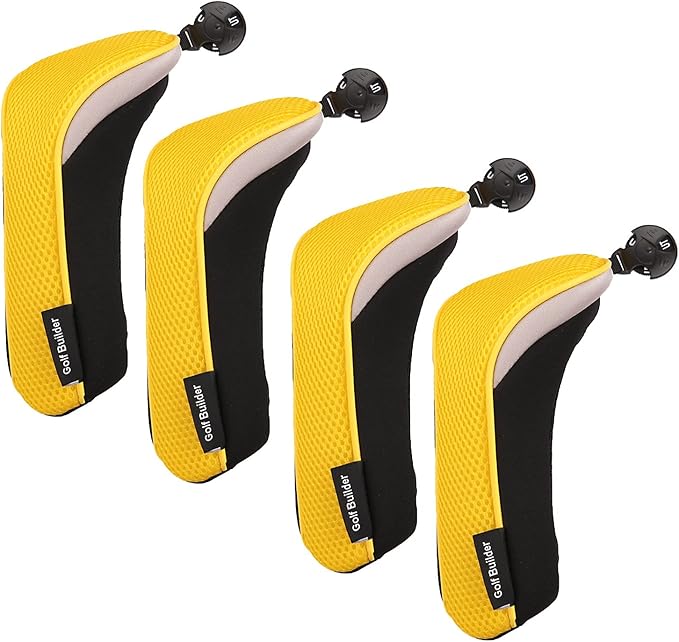 Sword &Shield sports Golf Hybrid Club Head Covers Set of 4 with Interchangeable No. Tag UT Cover