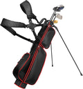 Golf Bag Lightweight Carry Bag, Dual Strap Golf Stand Bag with 6 Pockets, Lightweight Small Golf Bag for a Few Clubs and Rain Cover Hood