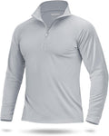 Boladeci Men's UPF 50+ Sun Shirts 1/4 Zip Long Sleeve SPF UV Protection Lightweight Quick Dry Quarter Zip Golf Shirts