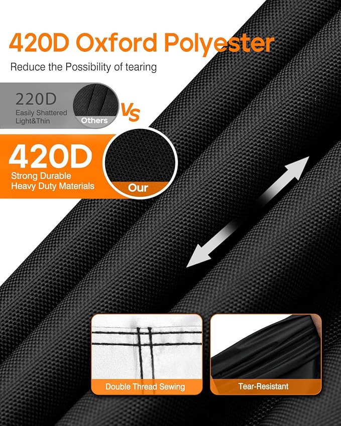 Golf Cart Cover 2 Passenger Heavy Duty, 420D Waterproof Golf Cart Covers Extended Roof Compatible with EZ GO Club Car Yamaha Golf Carts, Outdoor Dustproof 2 Seat Club Car Cover (Up to 95 Inch)