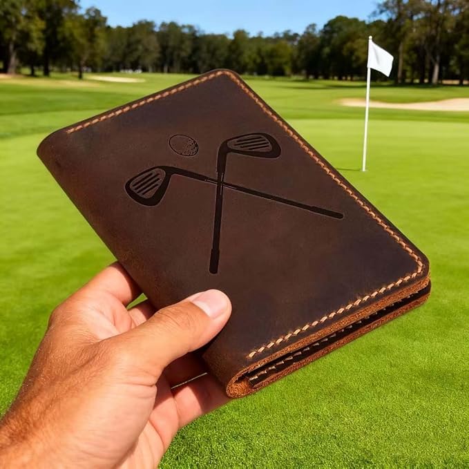 Personalized Leather Golf Scorecard & Yardage Book Holder, Personalized Golf Gift, Yardage Book Holder, Gifts for Dad, Gifts for Golfers