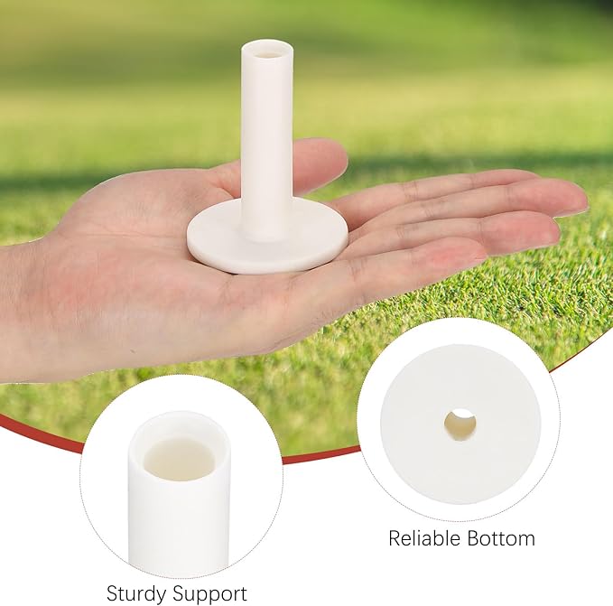Rubber Golf Tees - Flexible Stable Ball Holder Use for Home & Outdoor & Indoor Tall Training Driving Range - [] Hitting Mats