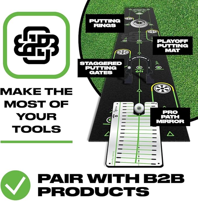 BACK 2 BASICS Golf Putting Rings 3-Piece Set, Golf Tool for Putting Practice Indoor and Outdoor, Ramp Ring & Hole Reducers for Precision Training, Accuracy Drills at Home, Office & Backyard Setups