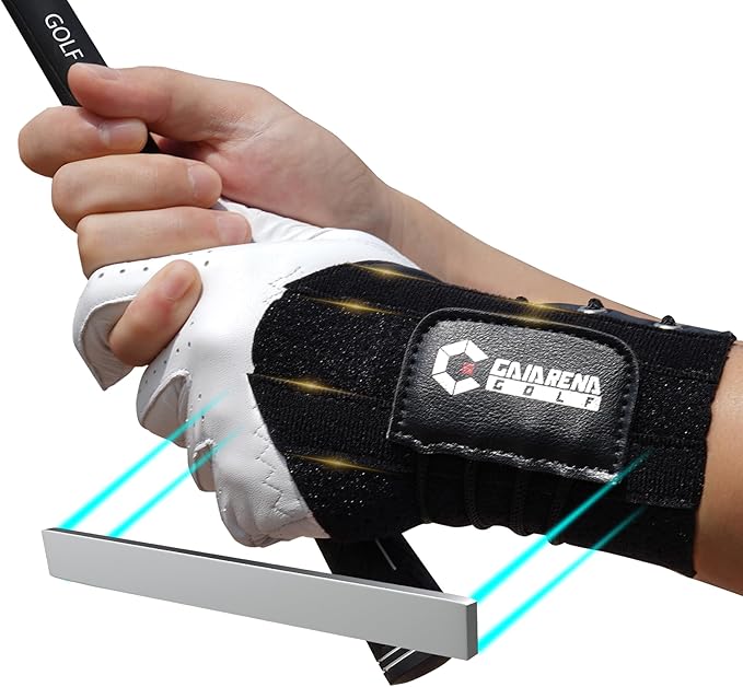 GAIARENA Golf Wrist Brace Wrist Hinge Swing Aid, Efficient Golf Swing Training Equipment to Correct Wrist Angle & Develop Muscle Memory for Beginner Golfers