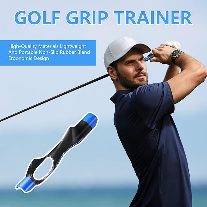Golf Grip Trainer Club - Improves Grip Strength, Accuracy & Swing, Trains Correct Hand Position for Superior Performance - Golf Training Aid for All Levels