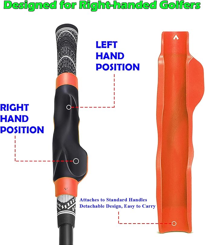 2 Pcs Golf Grip Trainer, Lightweight Golf Training Aid to Help Train Correct Hand Position, Right Hand Golf Swing Trainer