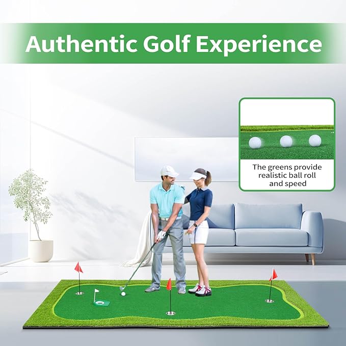 Golf Putting Green, Professional Large Practice Putting Mat for Outdoor & Indoor Putt Trainning