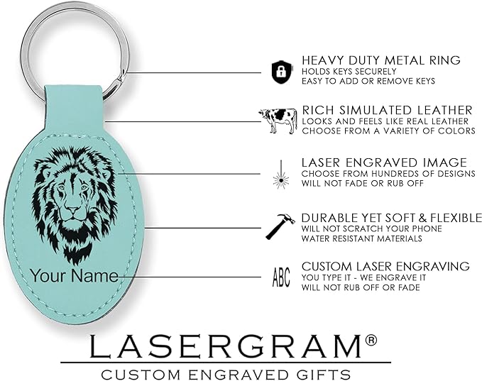 LaserGram Oval Keychain, Sunflowers, Personalized Engraving Included