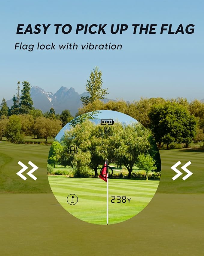 WOSPORTS Golf Rangefinder, 800/1200 Yards Laser Range Finder, High Precision Flag Lock with Pulse Vibration, Tournament Legal Rangefinder for Golfing and Hunting, Battery Included