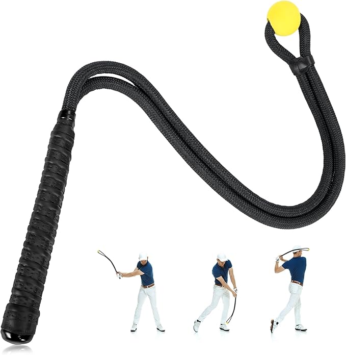 Golf Rope Swing Trainer & Aid – Elevate Speed Tempo Flexibility | All-Level Warm-Up for Stronger Swings
