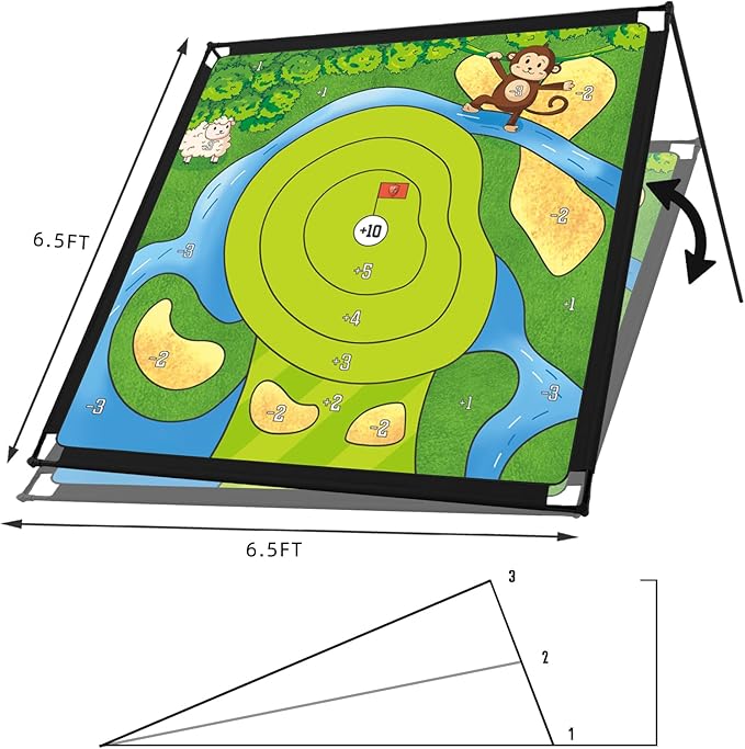 Golf Chipping Practice Game 78" x 78" Indoor Outdoor Games for Adult and Family Golf Training Set