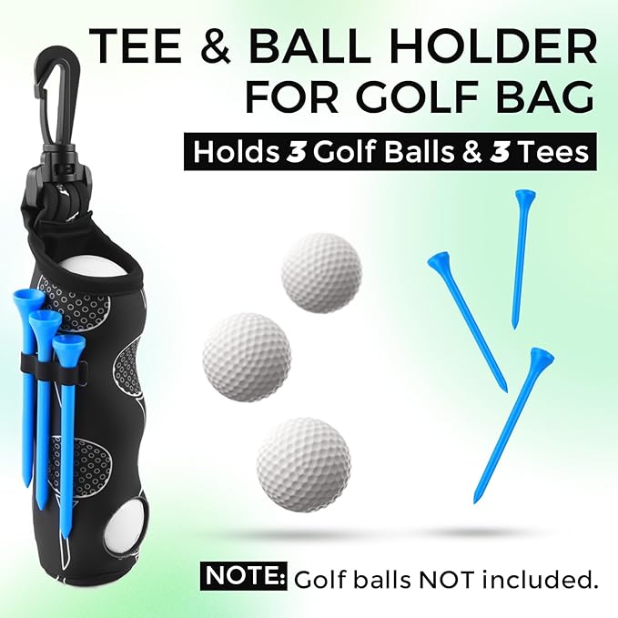 21 Pcs Golf Essentials Kit, Golf Club Cleaning Kit - Golf Club Brush & Golf Towel, Golf Ball Bag & Tees Holder & 2 Sizes Tees, Divot Repair Tool & Ball Marker, Must Haves Golf Accessories