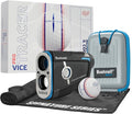 Bushnell Golf Tour Hybrid GPS Laser Rangefinder with Vice Balls | Slope Compensation, Magnetic Mount, Front/Middle/Back Distance, 1300 YD Range, PinSeeker | Signature Series Golf Towel