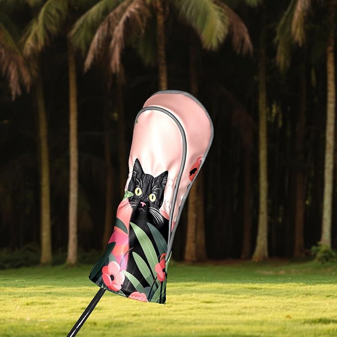 Golf Driver Head Covers Fairway Wood Headcovers, Premium Leather Golf Club Covers with Anti-Scratch Lining 1/3/5 Wood Cover for Golf Clubs for Women Men (Marble Blue)