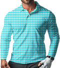 Men's Long Sleeve Golf Shirt Quick Dry 3 Button Work Fishing Outdoor Casual Collar Shirt