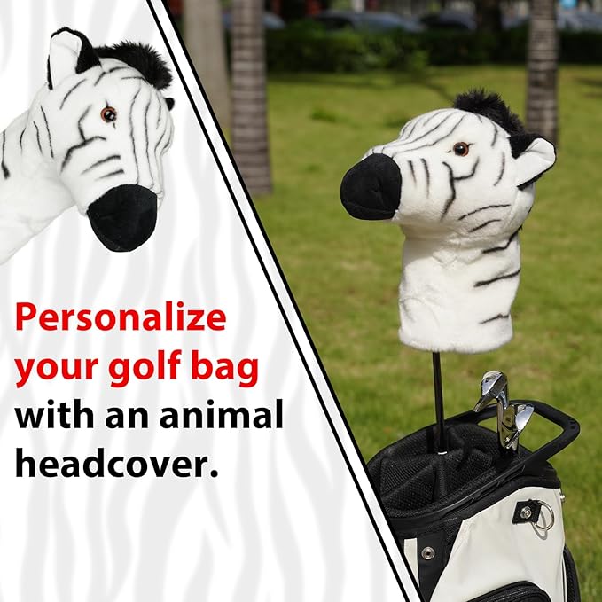 Driver Headcover, Funny Golf Club Covers Soft Plush Animal Golf Head Covers, Creative Golf Headcover Fits Standard 460cc Driver Head