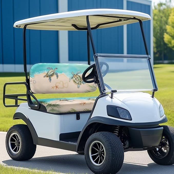 Fashion Print Golf Cart Seat Covers 2 Passenger Golf Cart Backrest Cover Golf Cart Seat Towel Gift for Friends