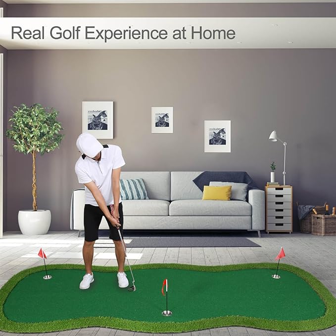 Golf Putting Green, Practice Putting Green Mat, Large Professional Golfing Training Mat for Indoor Outdoor…