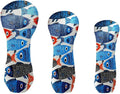 Funny Butterfly Colorful Golf Head Covers for Driver, Fairway, Hybrid & 3 Wood Premium PU Leather with Soft Velvet Lining Waterproof & Scratch-Resistant Unique Golf Gift for Men & Women
