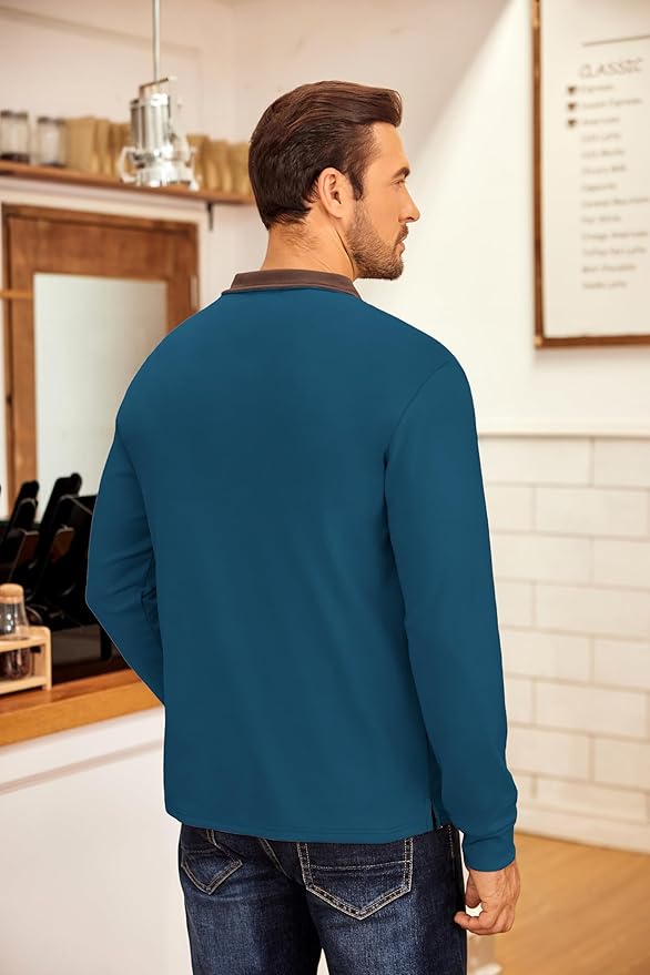 COOFANDY Men's Fleece Quarter Zip Pullover Long Sleeve Mock Neck Sweatshirt