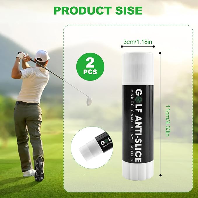 2 Pieces Golf Anti-Slice/Hook Compound for Clubs Reduce Spin & Fix Slices Improves Ball Control, Distance and Accuracy Increases, Practice Aid Gifts for All Golfers(1.27 OZ)