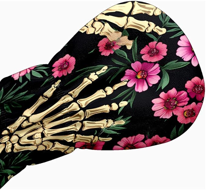 Funny Butterfly Colorful Golf Head Covers for Driver, Fairway, Hybrid & 3 Wood Premium PU Leather with Soft Velvet Lining Waterproof & Scratch-Resistant Unique Golf Gift for Men & Women