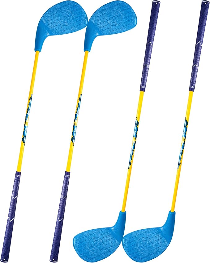 HOTWIND Backyard Golf Game Clubs 4 Pack with 5”x 3.5” Oversize Heads and 36” Lightweight Carbon Shaft for Adults Play Outdoor Golf Yard Game in Grass Parks and Yards Hit Plastic and Foam Balls