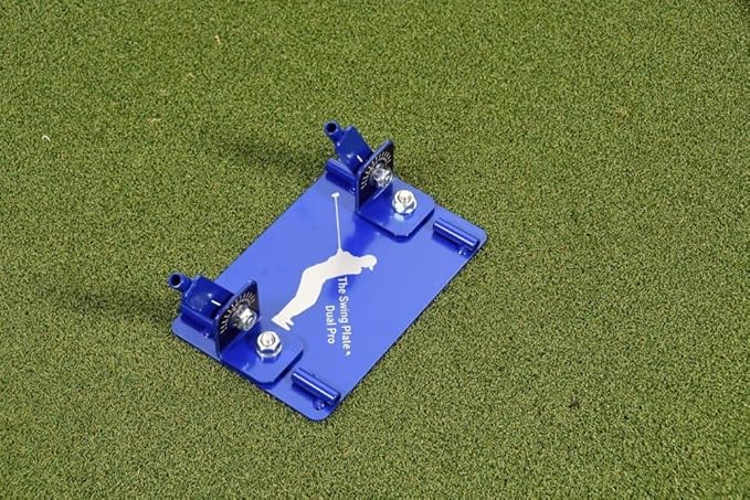 The Golf Swing Plate Dual with Pro Training Bundle (2 Alignment Sticks & Extension Pole) - Golf Swing Plane Training Aid - InTheHoleGolf