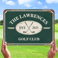 Personalized Golf Metal Sign, Vintage Country Club Villa Decor, Custom Metal Sign with Name, Personalized Golf Wall Decor for Club Garage Bar, 19th Hole Wall Art, Gifts for Golfers Dad Father Husband