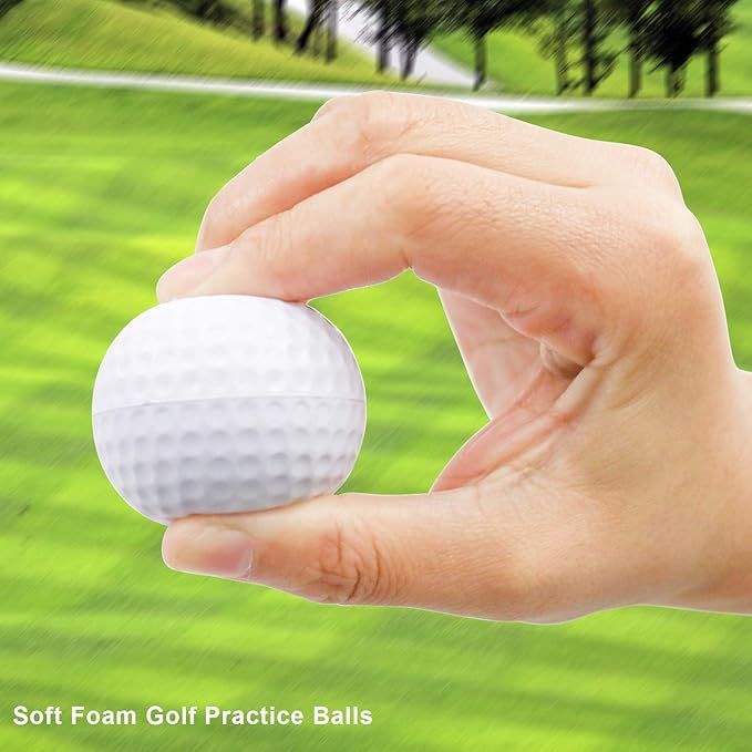 40 Pack Foam Golf Practice Balls - Realistic Feel and Limited Flight Training Balls for Indoor or Outdoor